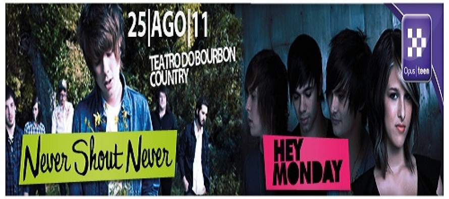Show de Never Shout Never e Hey Monday! no Teatro do Bourbon Country em Porto Alegre