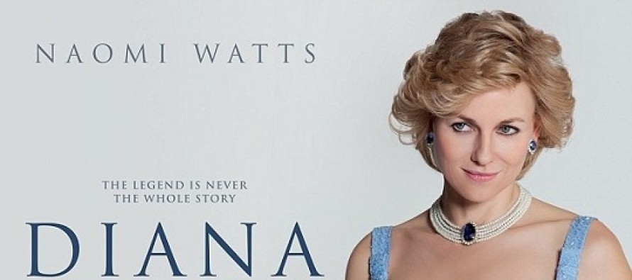 Naomi Watts estampa banner promocional para cinebiografia Diana