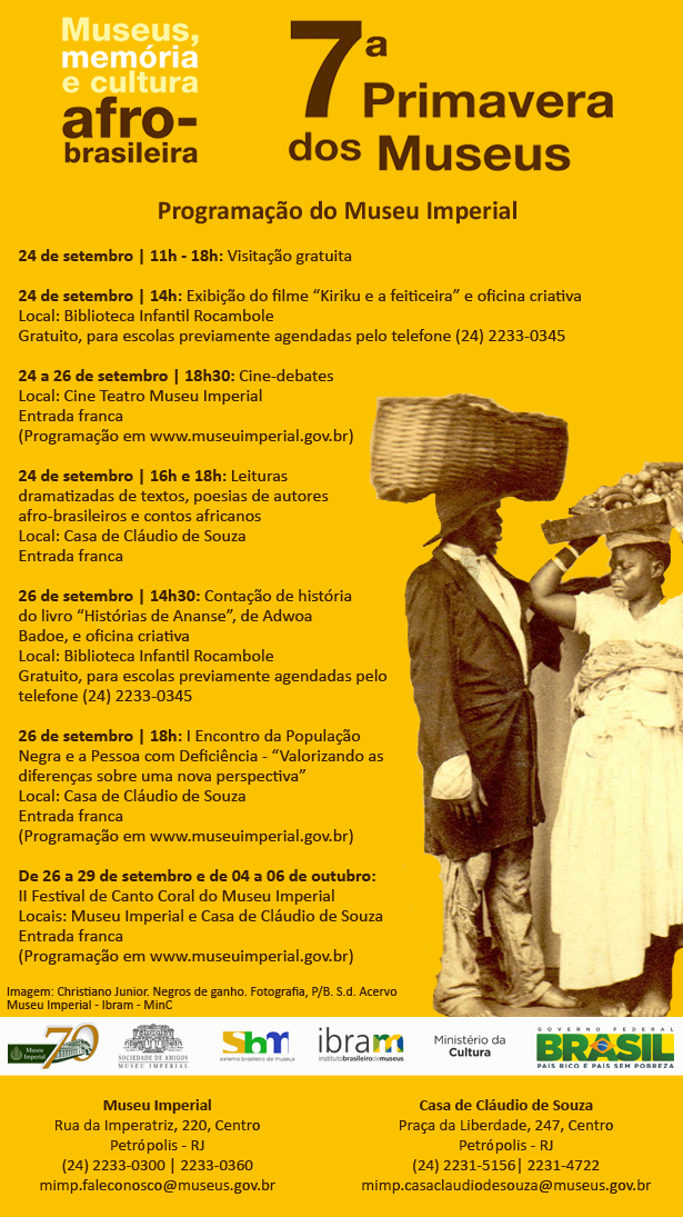 Museu Imperial-Cinedebates-cultura afro-brasileira-Newsletter-Primavera-20SETEMBRO2013